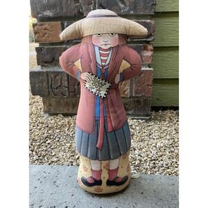 Vintage Toyworks Mary EngelBreit Snap Out Of It Weighted Fabric Doorstop 13"H